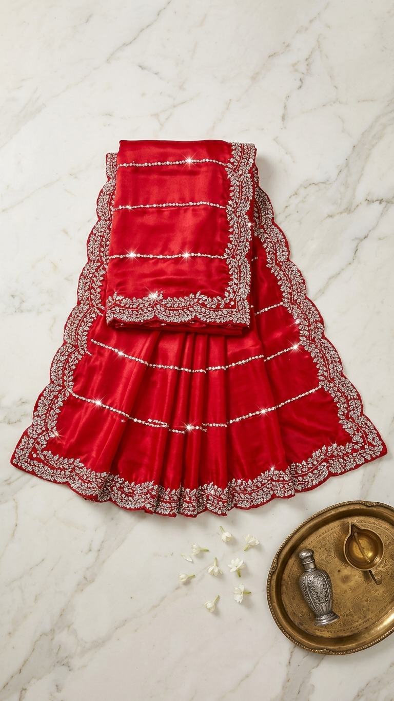 Latest zarkan work sarees for weddings and festivals