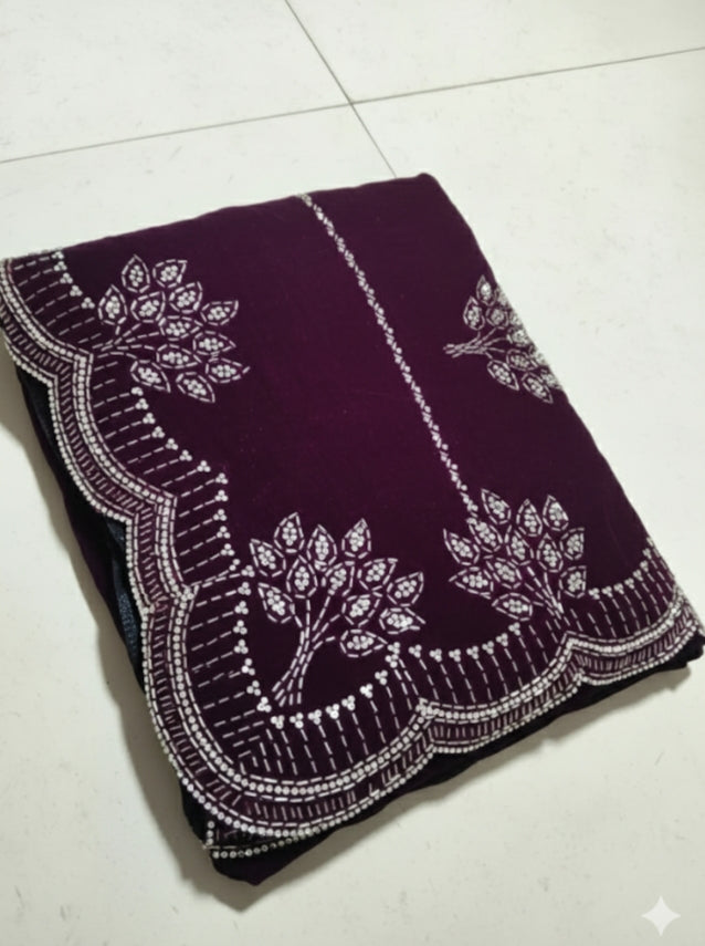 Fancy Jarkhan Diamond Work Saree