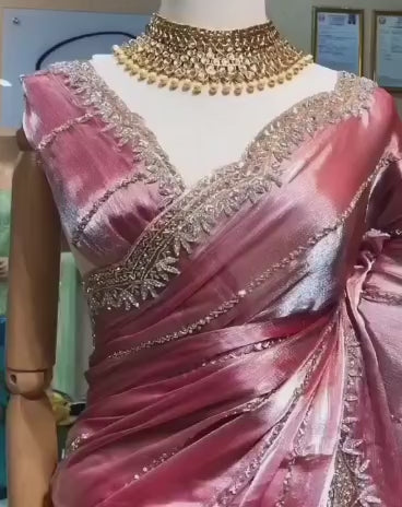 New Latest Orange Colour Of jimmy Chu fabric designer Saree
